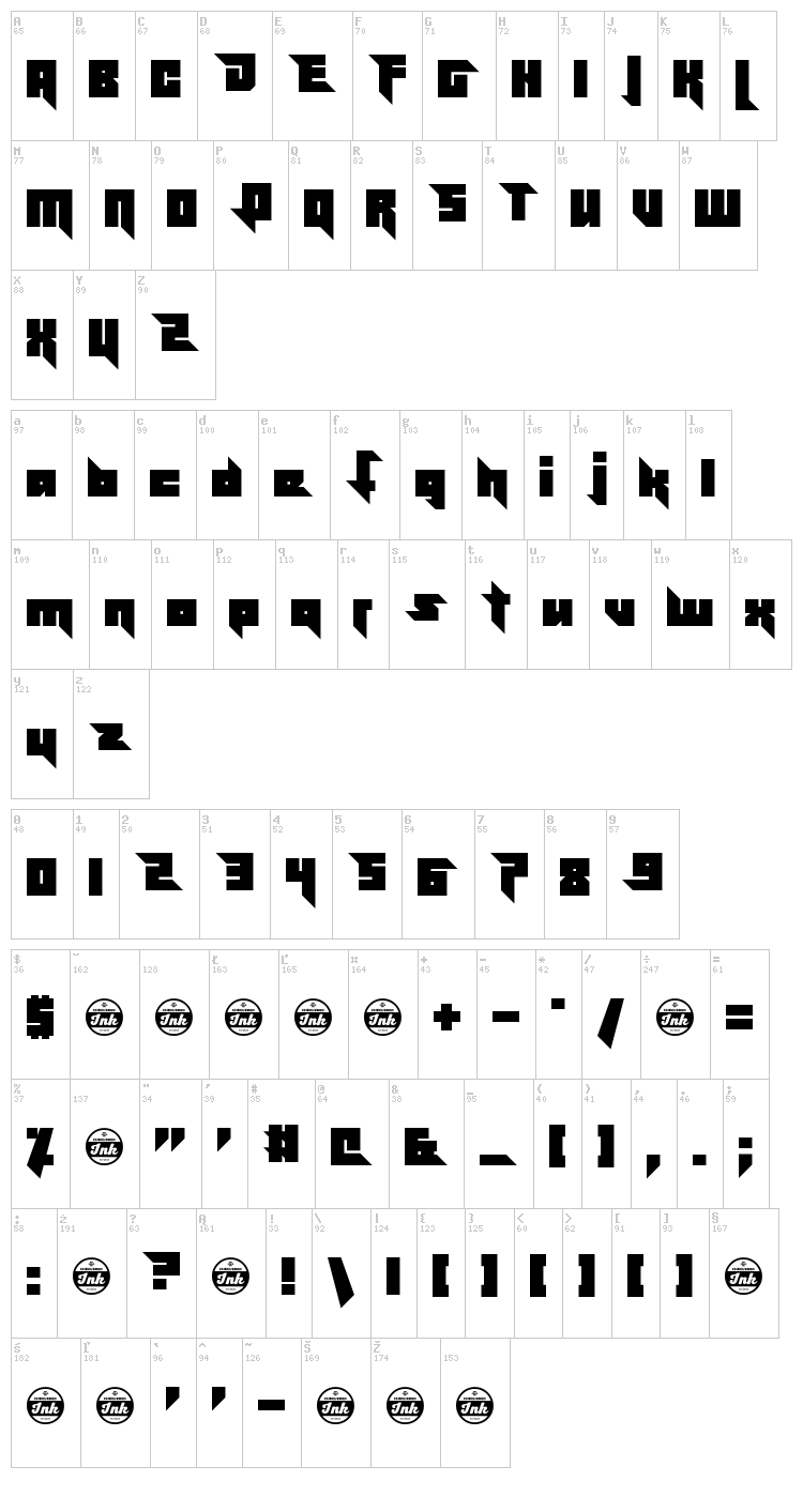 Effective Power font map